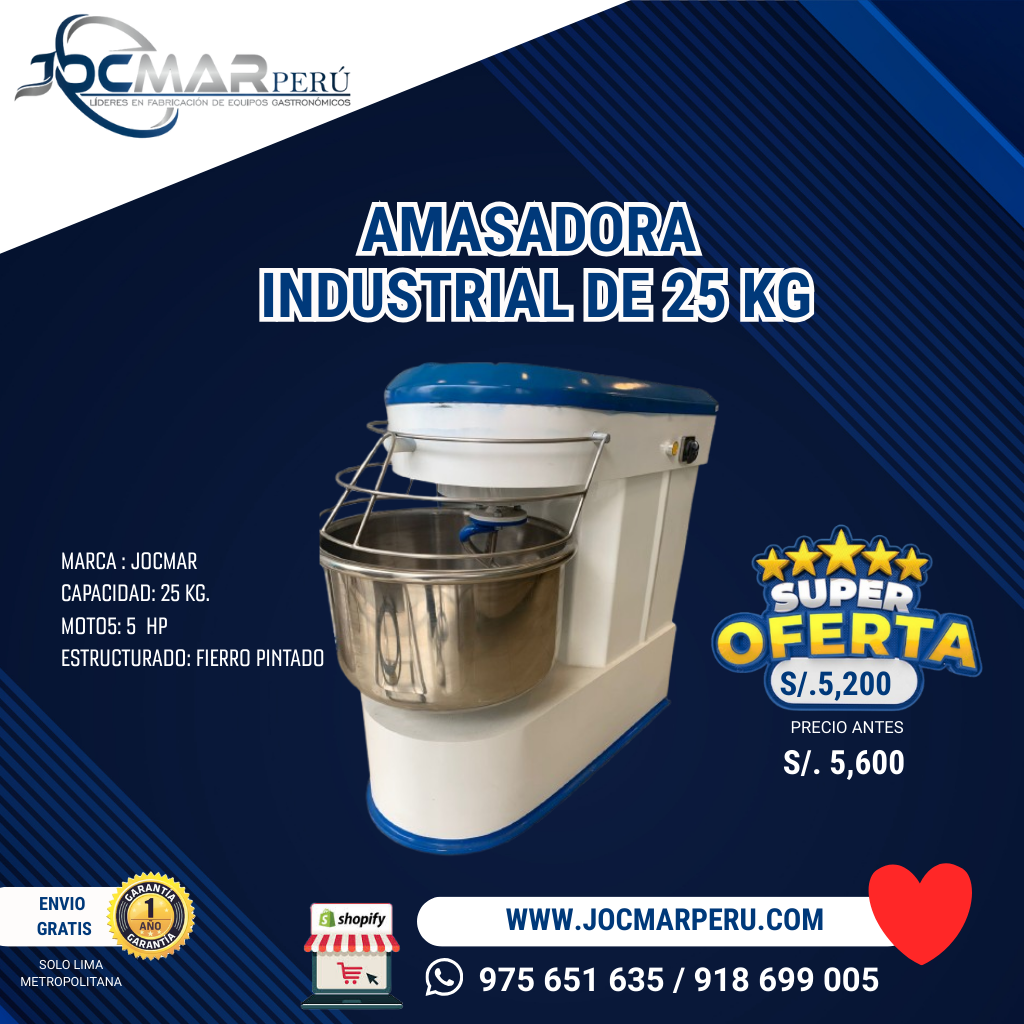 AMASADORA INDUSTRIAL 15 KG