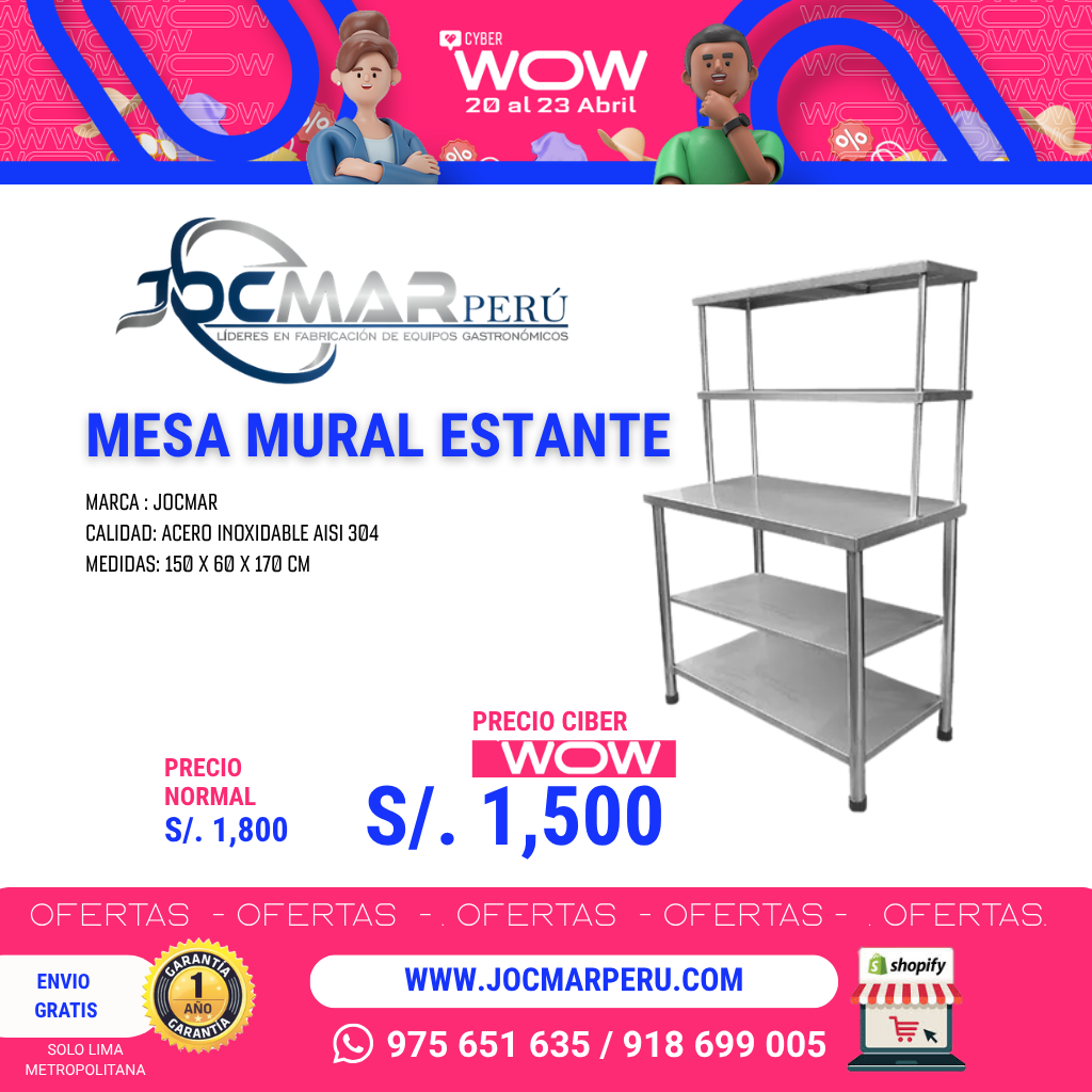 MESA MURAL ESTANTE