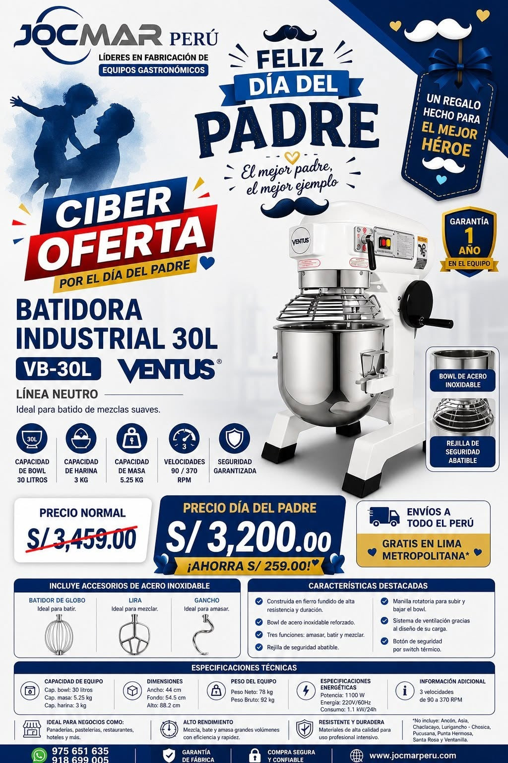 BATIDORA INDUSTRIAL VENTUS VB-30L
