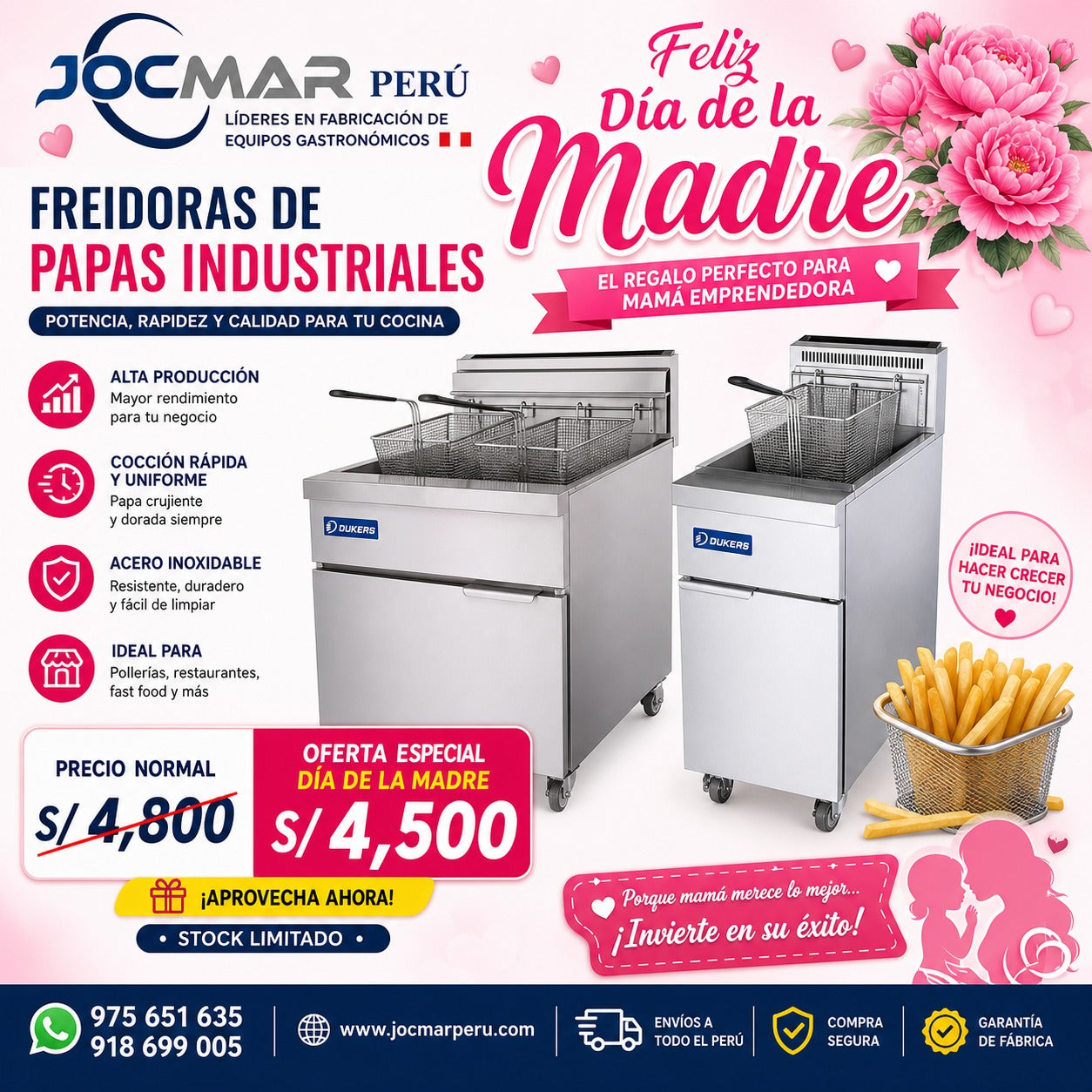 FREIDORA DE PAPAS INDUSTRIALES