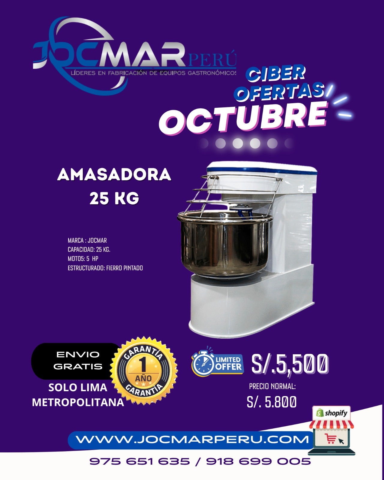 AMASADORA 25 KG