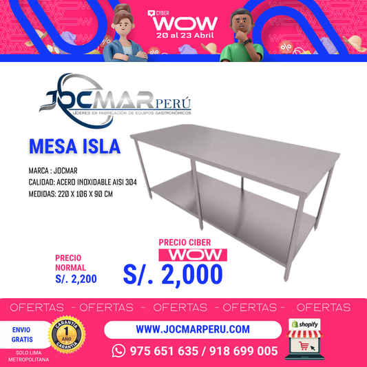 MESA ISLA AISI 304