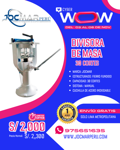 DIVISORA DE MASA 30 CORTES