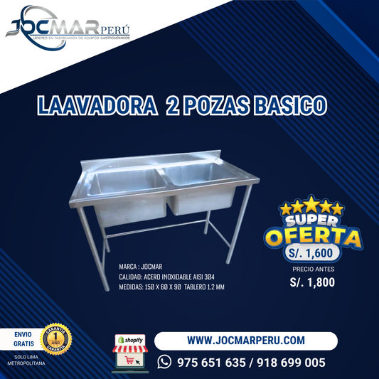 LAVADERO 2 POZAS BÁSICO