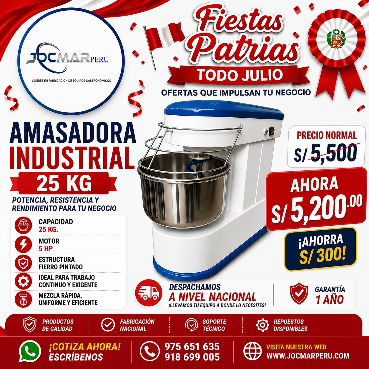 AMASADORA INDUSTRIAL 25 KG