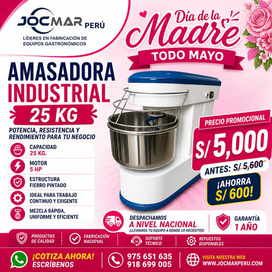 AMASADORA INDUSTRIAL 25 KG