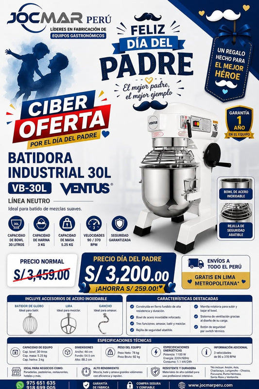 BATIDORA INDUSTRIAL VENTUS VB-30L