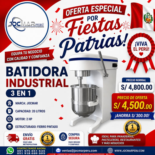 BATIDORA INDUSTRIAL 3 EN 1
