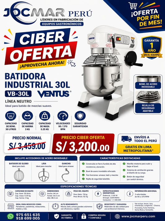 BATIDORA INDUSTRIAL VENTUS 30L VB-30L