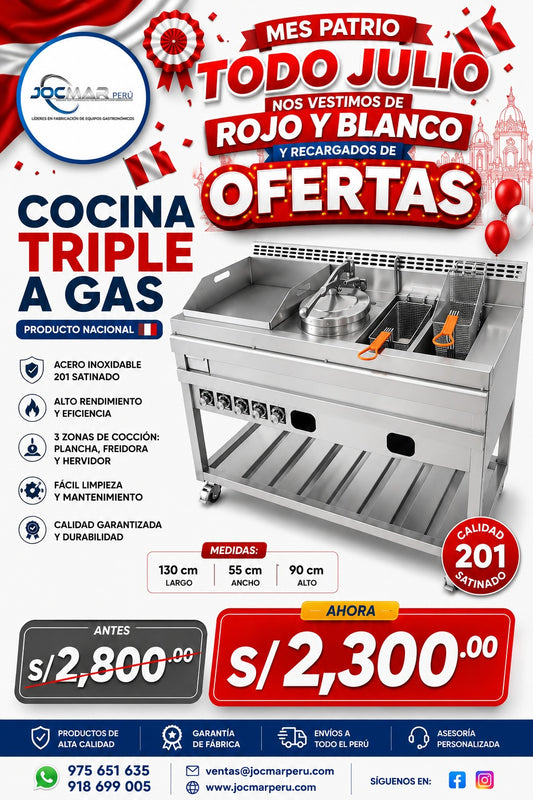 COCINA TRIPLE A GAS