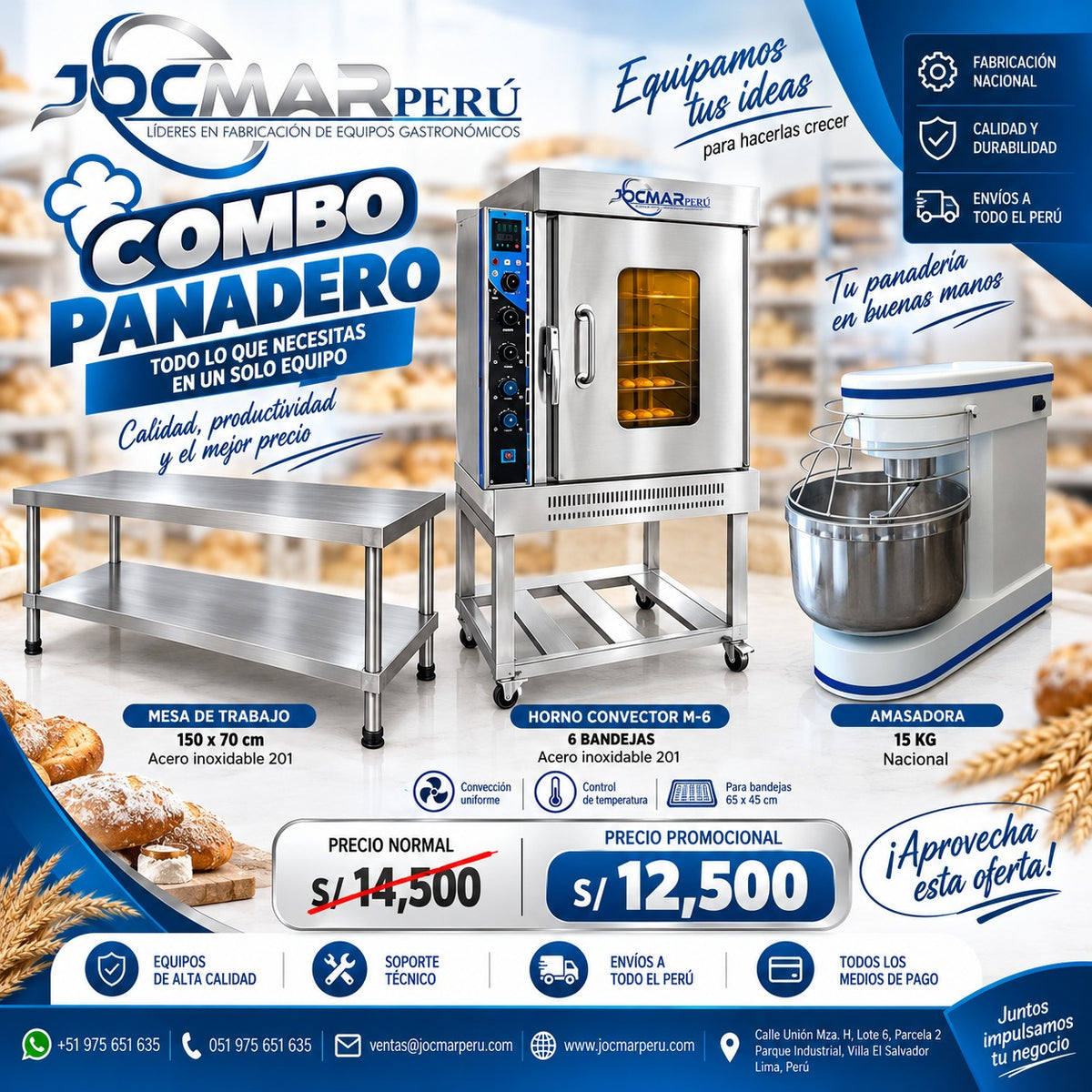 COMBO PANADERO JOCMAR PERÚ