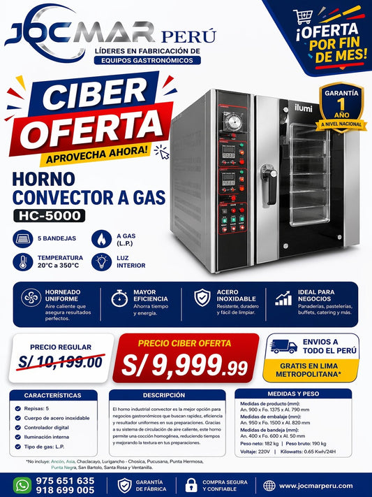 HORNO CONVECTOR A GAS HC-5000