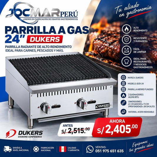 PARRILLA A GAS 24" DUKERS
