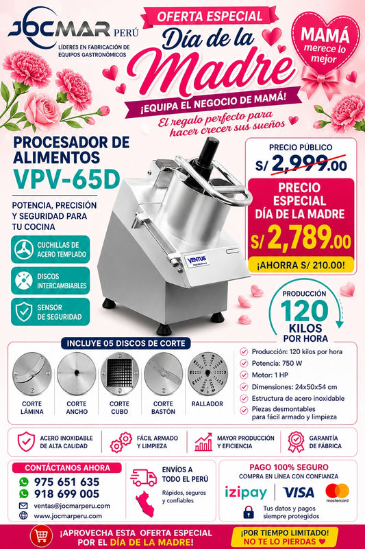 PROCESADOR DE ALIMENTOS VPV-65D