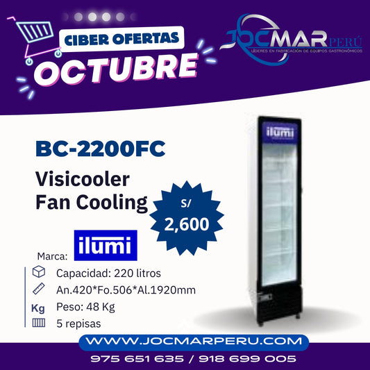 VISICOOLERS FAN COOLING ILUMI BC-2200FC