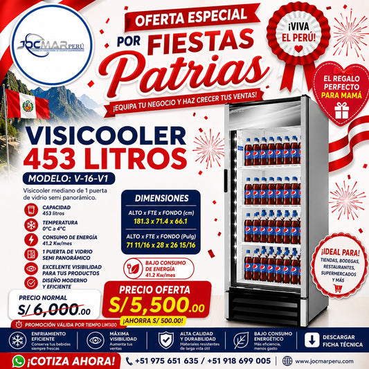 VISICOOLER 453 LITROS MODELO: V-16-V1